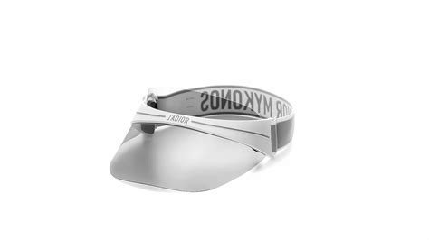 Dior: White & Grey DiorClub1 Visor 